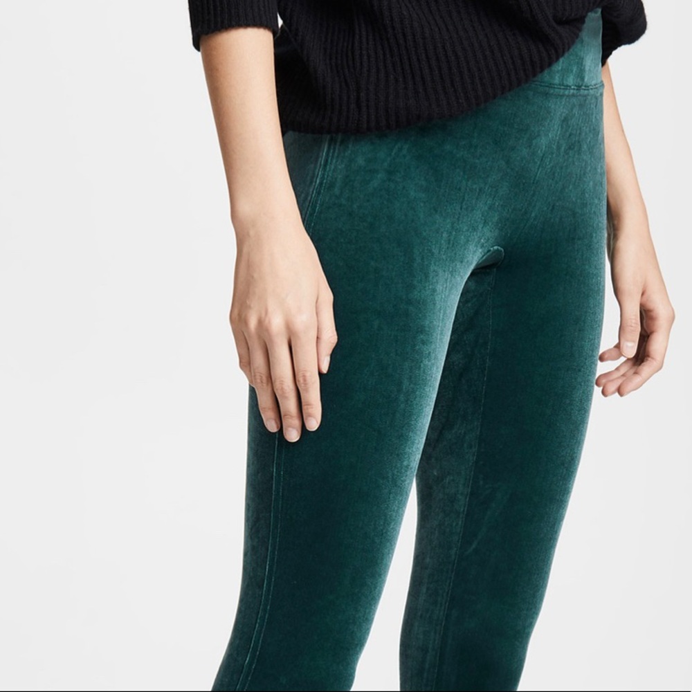 Spanx Velvet Leggings (Green) SM/NWT